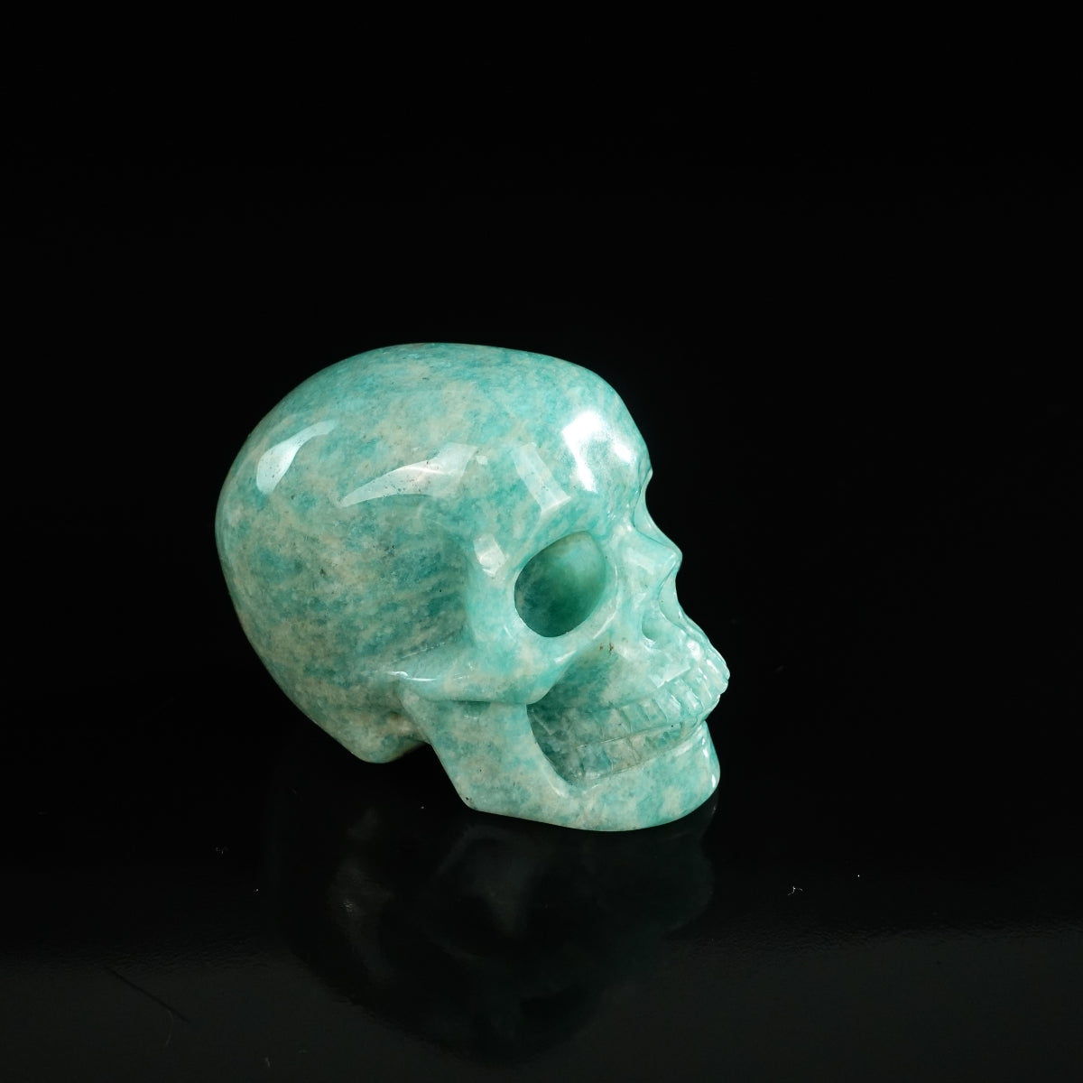 2.2" Amazonite Crystal Skull Carving - Unique Piece #AA18
