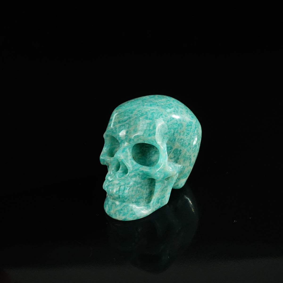 2.2" Amazonite Crystal Skull Carving - Unique Piece #AA18