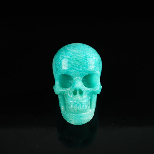 2.2" Amazonite Crystal Skull Carving - Unique Piece #AA19