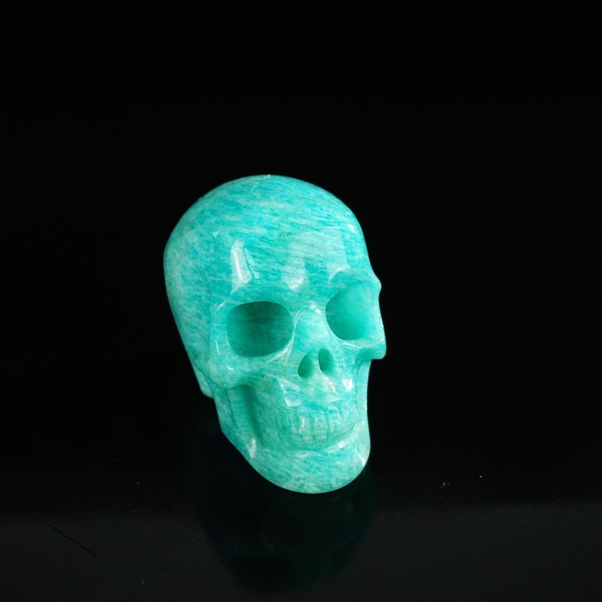 2.2" Amazonite Crystal Skull Carving - Unique Piece #AA19