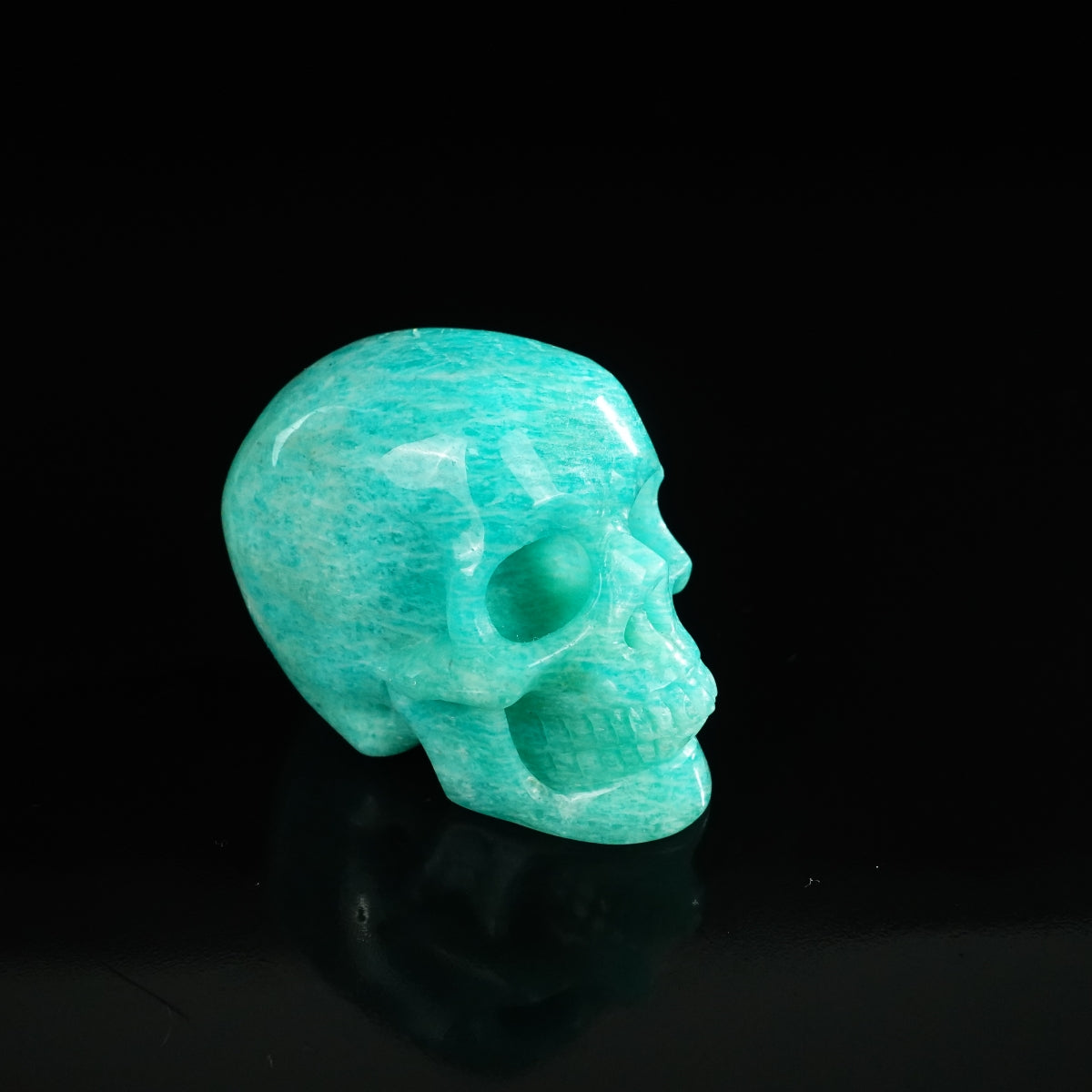 2.2" Amazonite Crystal Skull Carving - Unique Piece #AA19