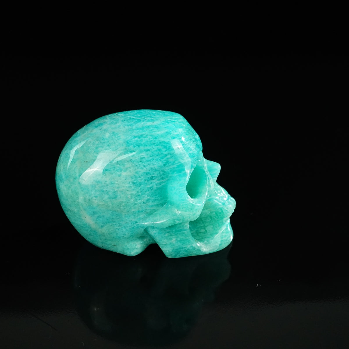 2.2" Amazonite Crystal Skull Carving - Unique Piece #AA19