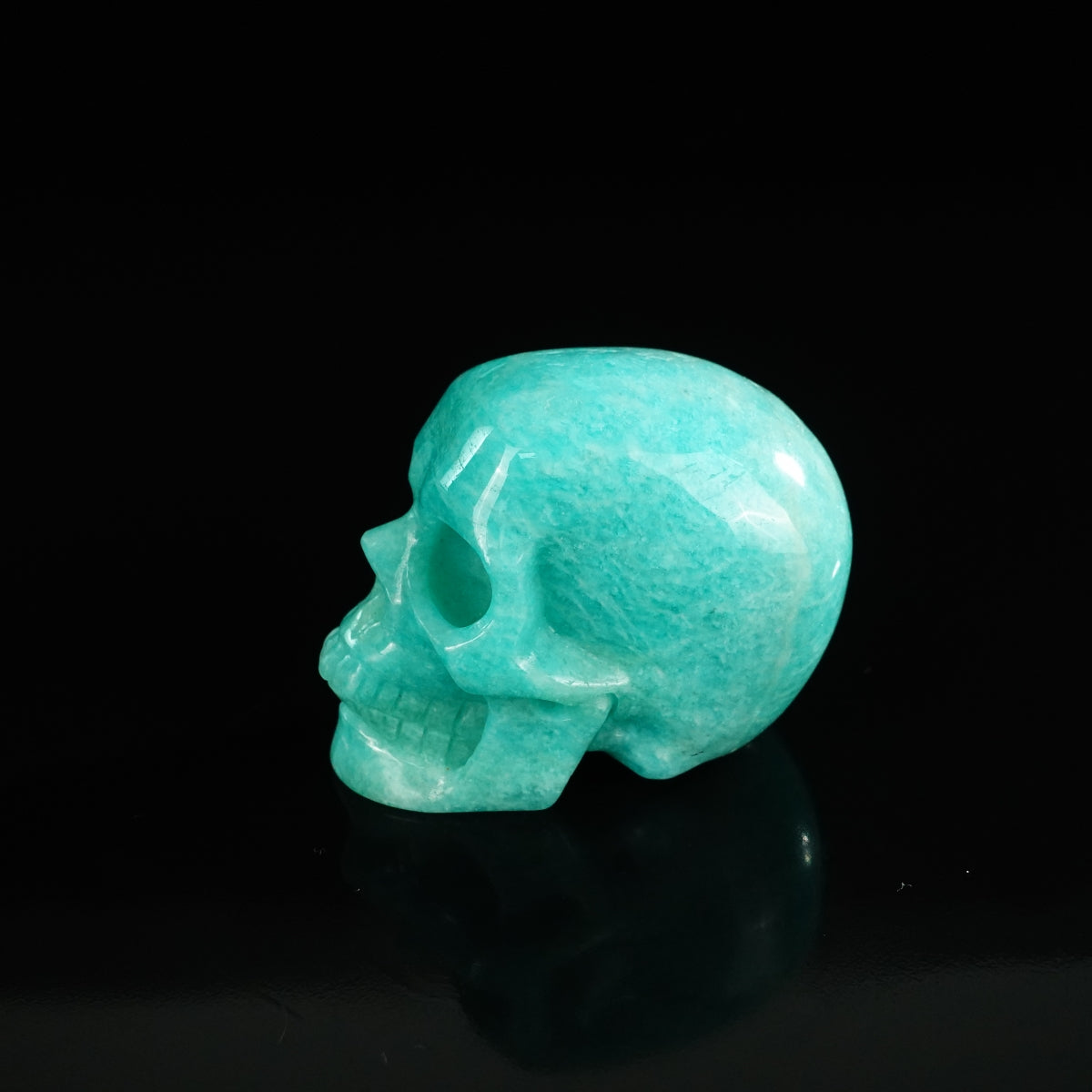 2.2" Amazonite Crystal Skull Carving - Unique Piece #AA19