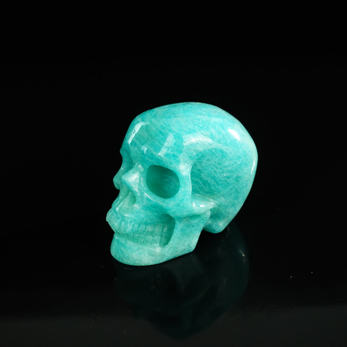 2.2" Amazonite Crystal Skull Carving - Unique Piece #AA19