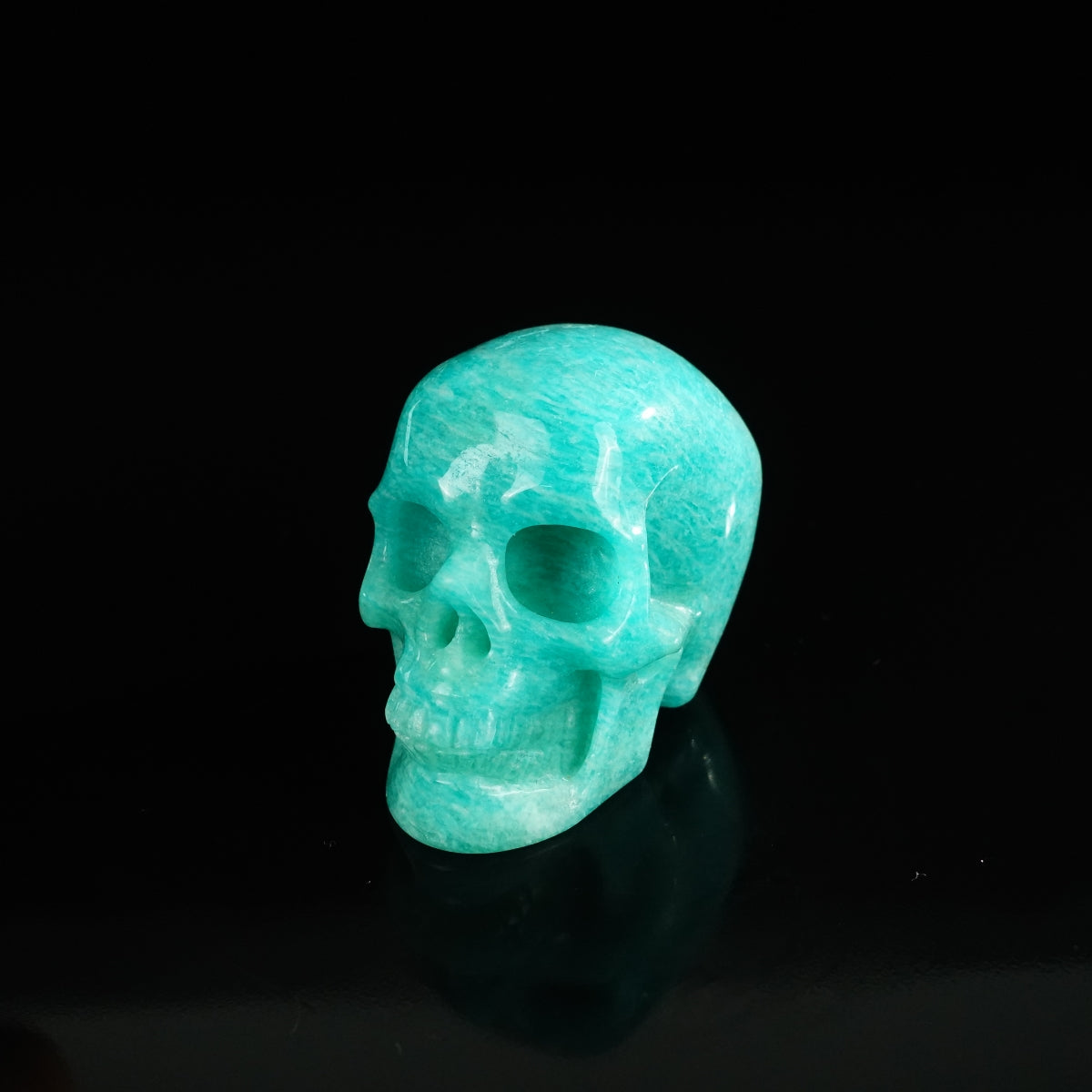 2.2" Amazonite Crystal Skull Carving - Unique Piece #AA19