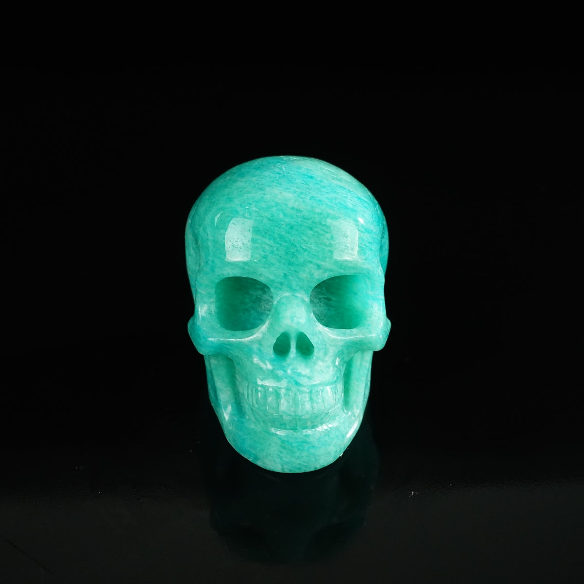 2.2" Amazonite Crystal Skull Carving - Unique Piece #AA20
