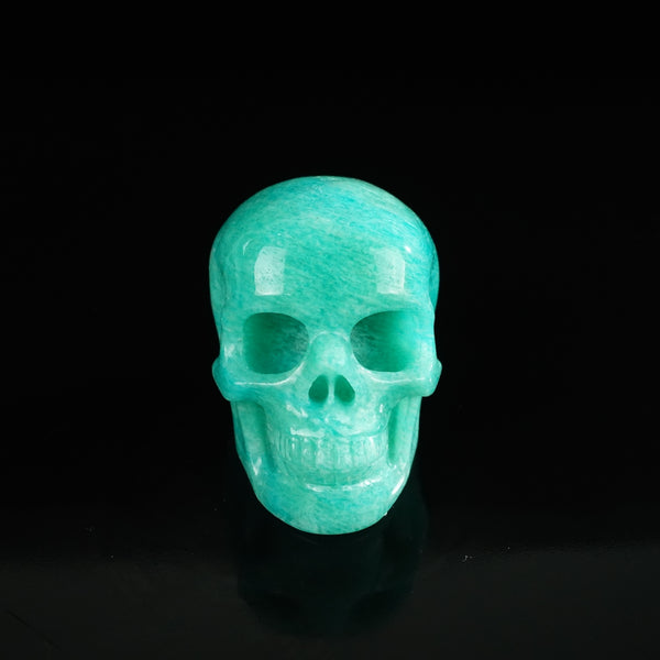 2.2" Amazonite Crystal Skull Carving - Unique Piece #AA20