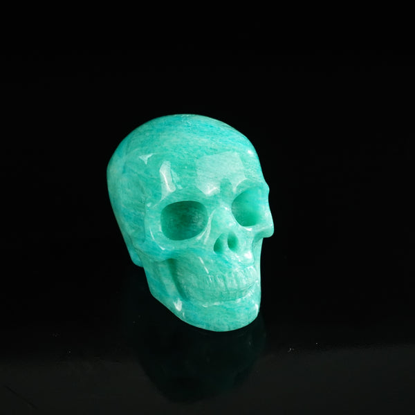 2.2" Amazonite Crystal Skull Carving - Unique Piece #AA20 - alternate view