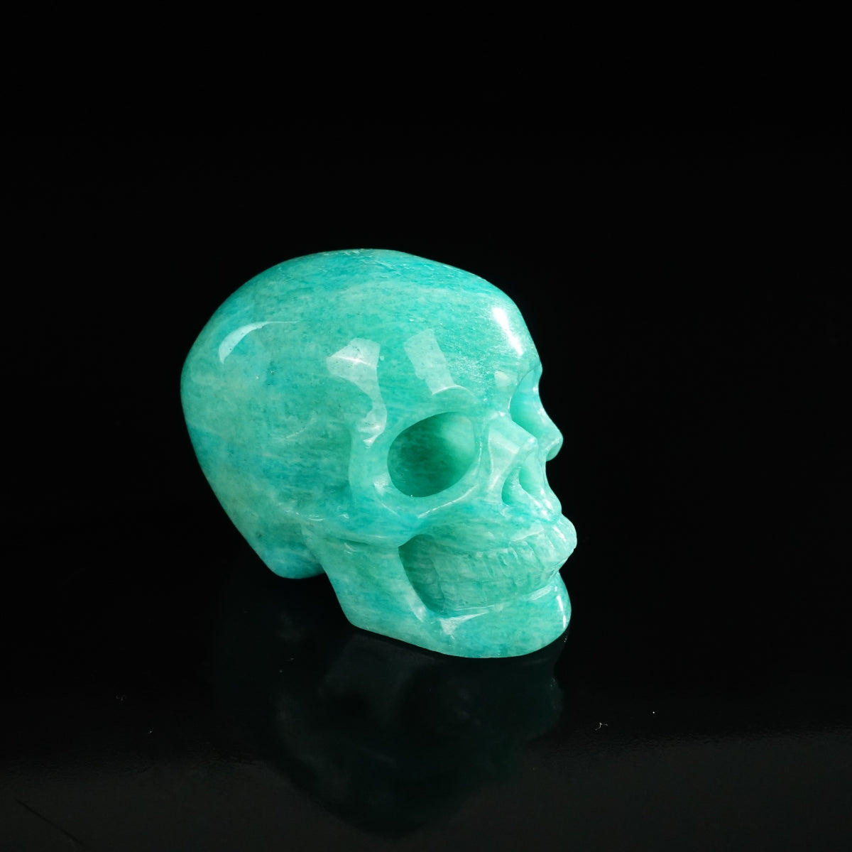 2.2" Amazonite Crystal Skull Carving - Unique Piece #AA20