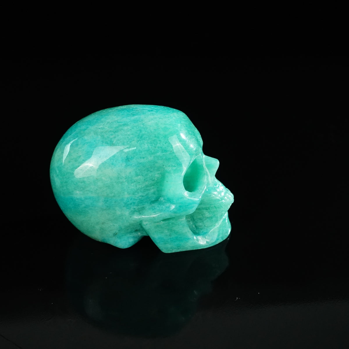 2.2" Amazonite Crystal Skull Carving - Unique Piece #AA20