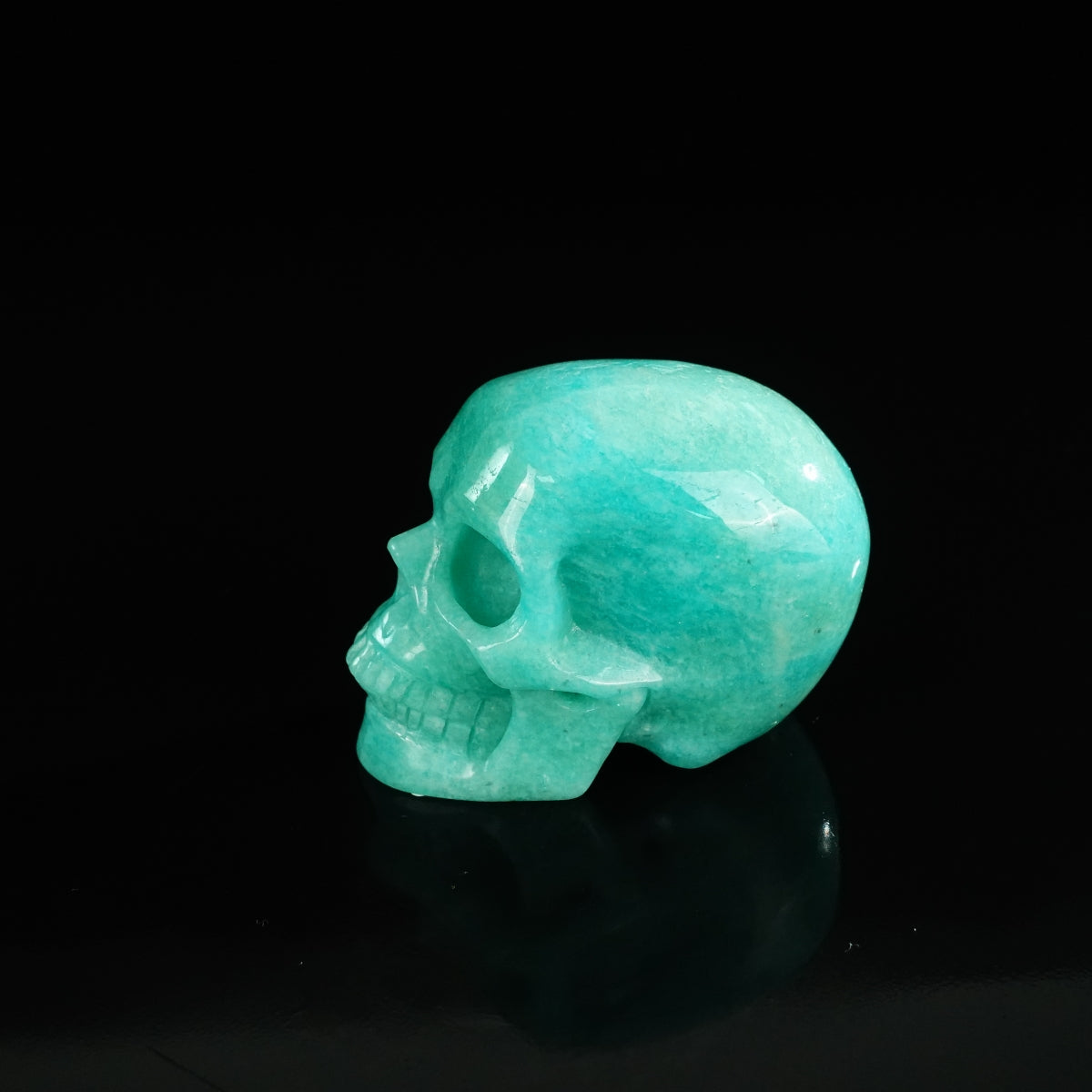 2.2" Amazonite Crystal Skull Carving - Unique Piece #AA20