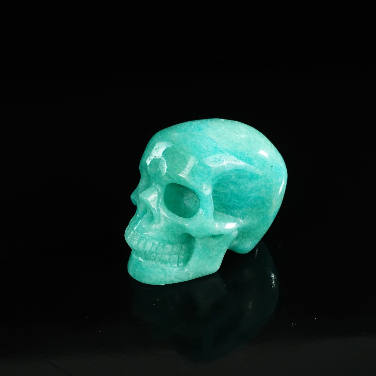 2.2" Amazonite Crystal Skull Carving - Unique Piece #AA20