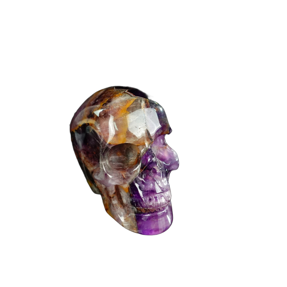 2.2" Amethyst Crystal Skull Carving - Unique Piece #AM01