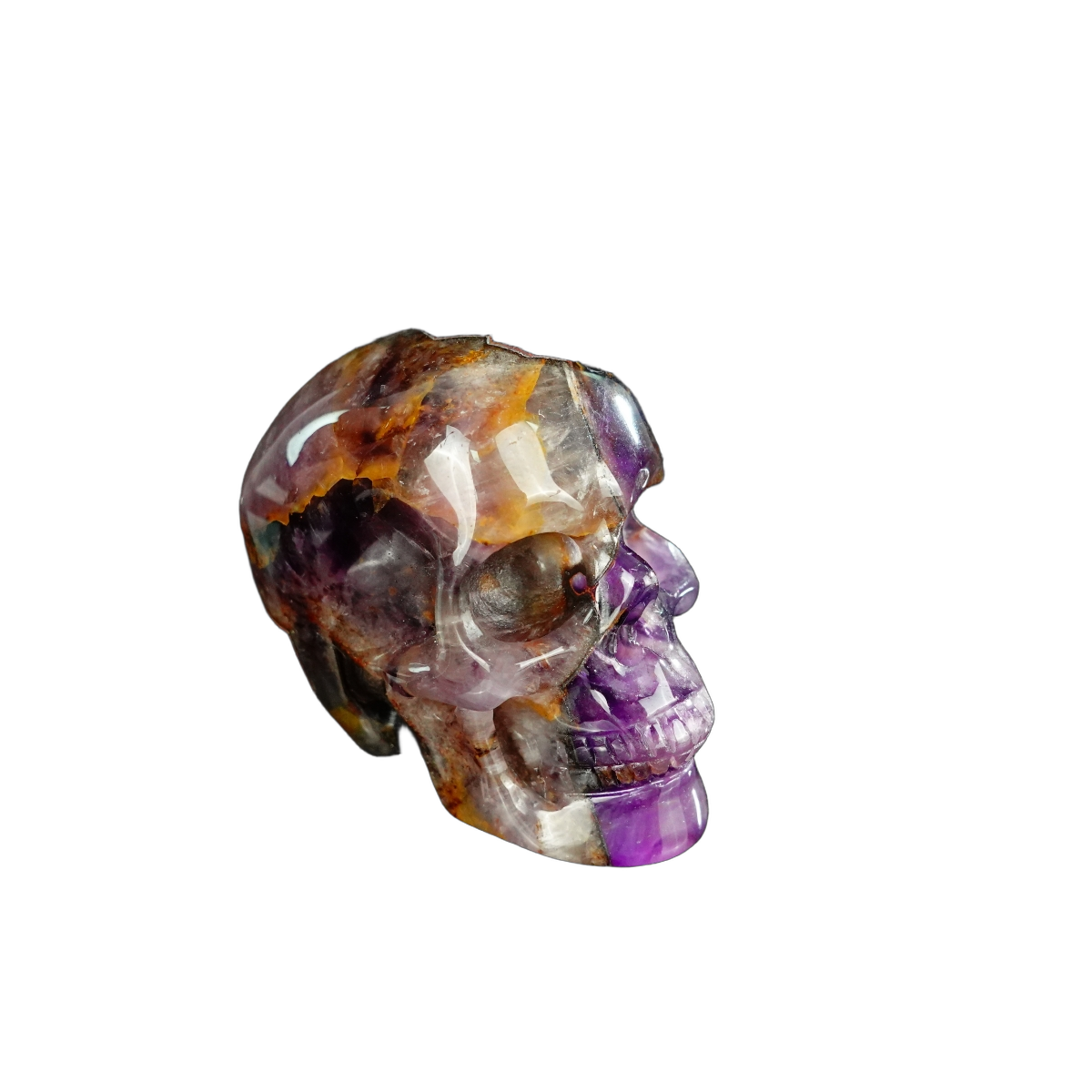 2.2" Amethyst Crystal Skull Carving - Unique Piece #AM01