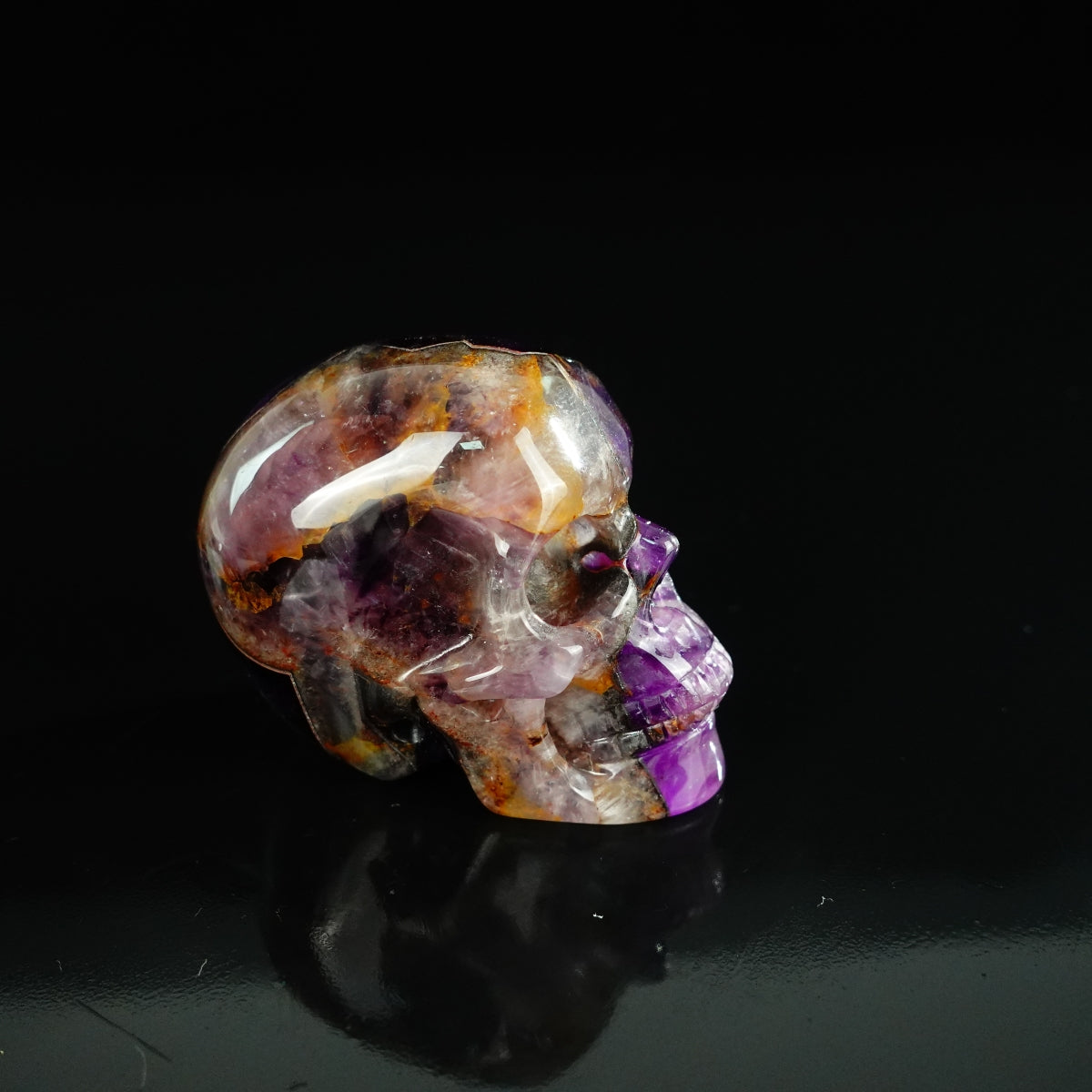 2.2" Amethyst Crystal Skull Carving - Unique Piece #AM01