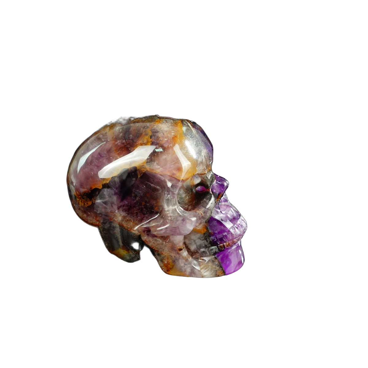 2.2" Amethyst Crystal Skull Carving - Unique Piece #AM01