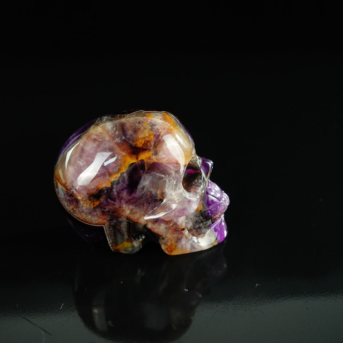 2.2" Amethyst Crystal Skull Carving - Unique Piece #AM01