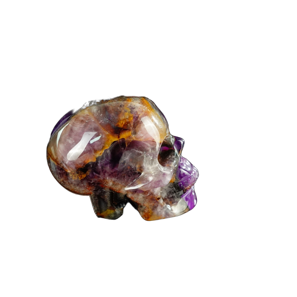 2.2" Amethyst Crystal Skull Carving - Unique Piece #AM01