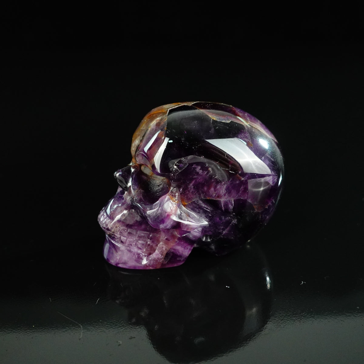 2.2" Amethyst Crystal Skull Carving - Unique Piece #AM01