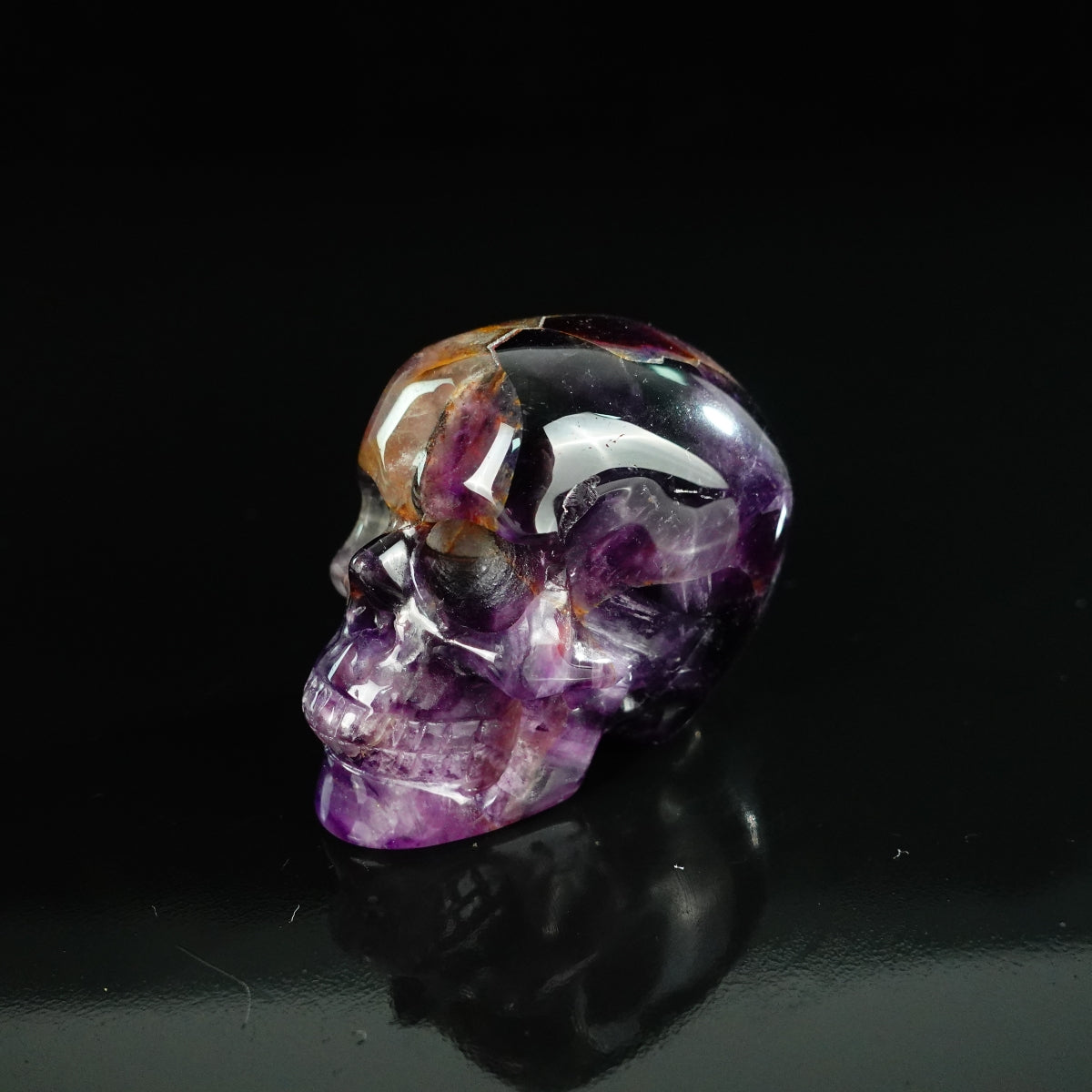 2.2" Amethyst Crystal Skull Carving - Unique Piece #AM01