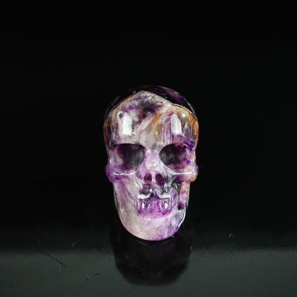 2.2" Amethyst Crystal Skull Carving - Unique Piece #AM02