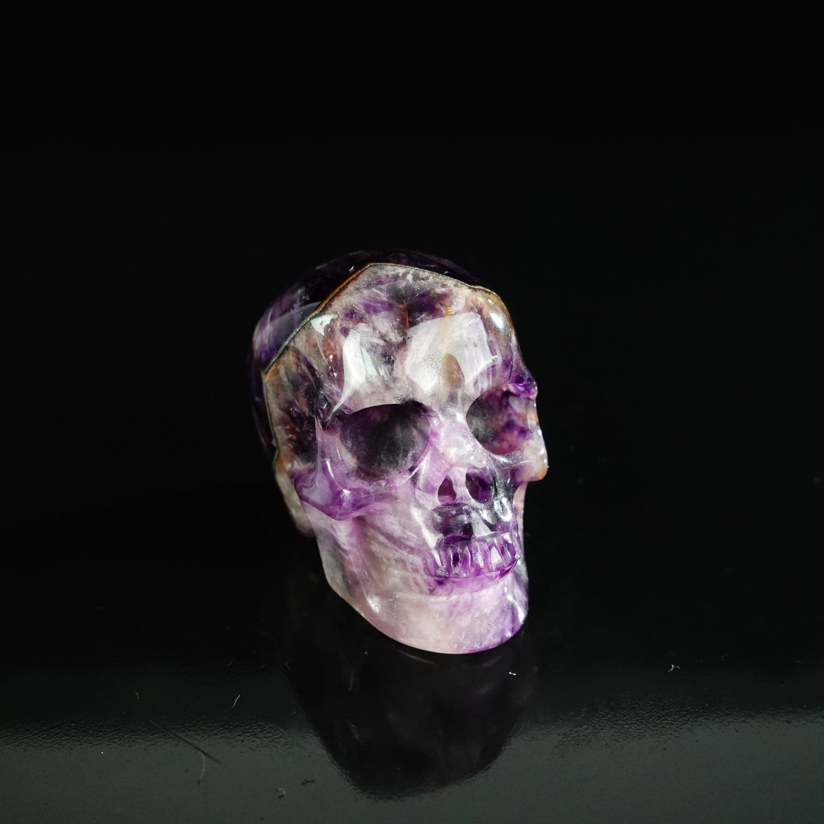2.2" Amethyst Crystal Skull Carving - Unique Piece #AM02