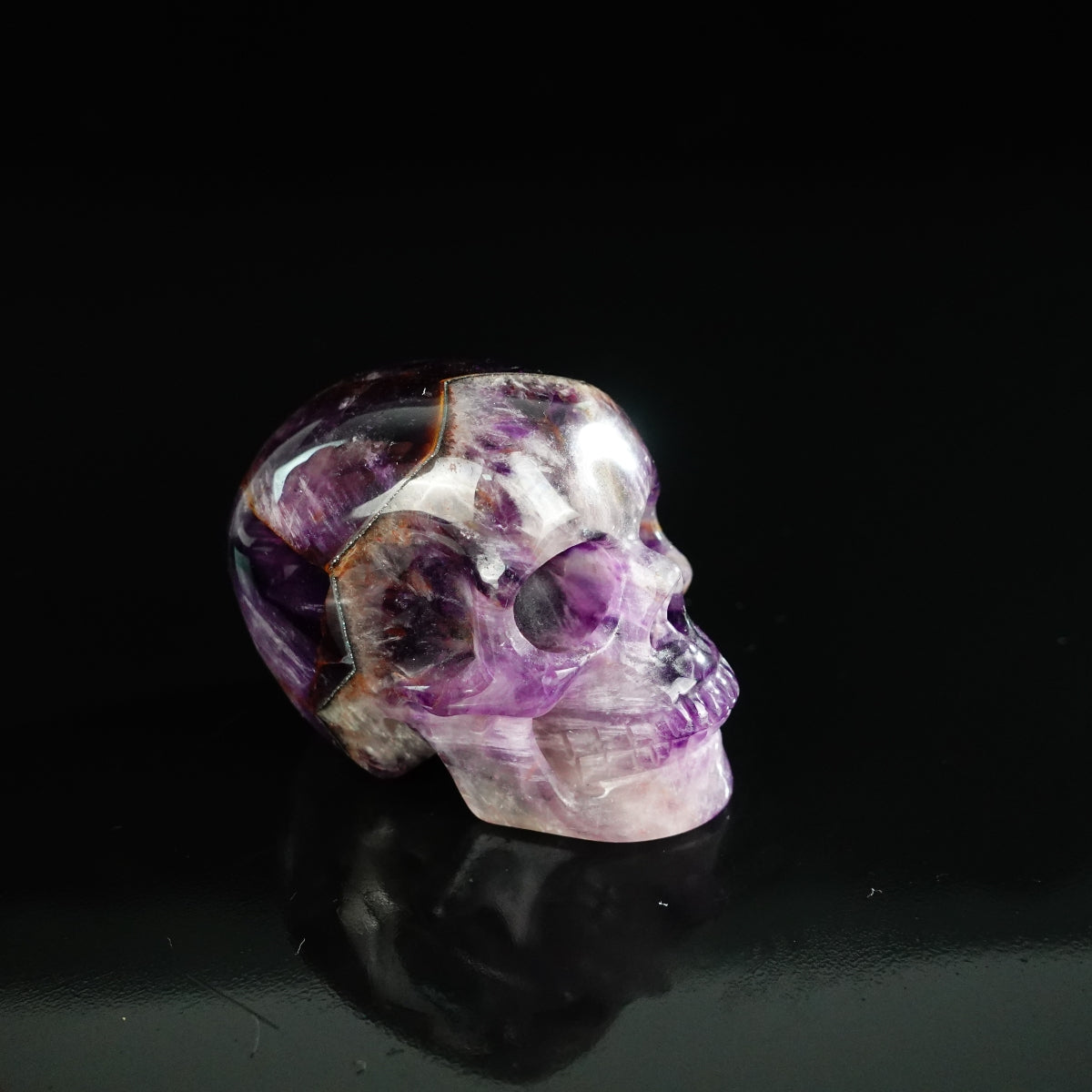2.2" Amethyst Crystal Skull Carving - Unique Piece #AM02