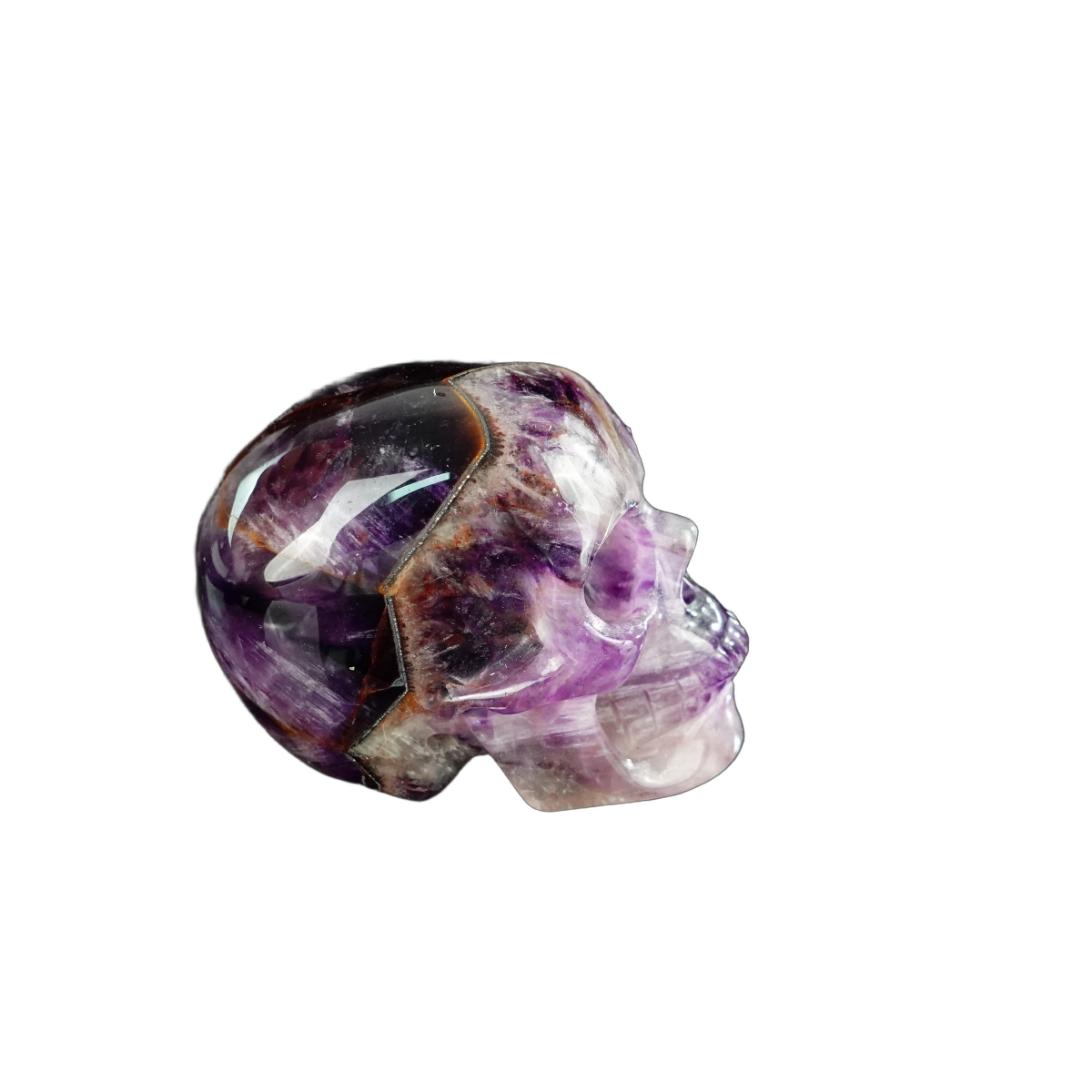 2.2" Amethyst Crystal Skull Carving - Hand Carved Decor