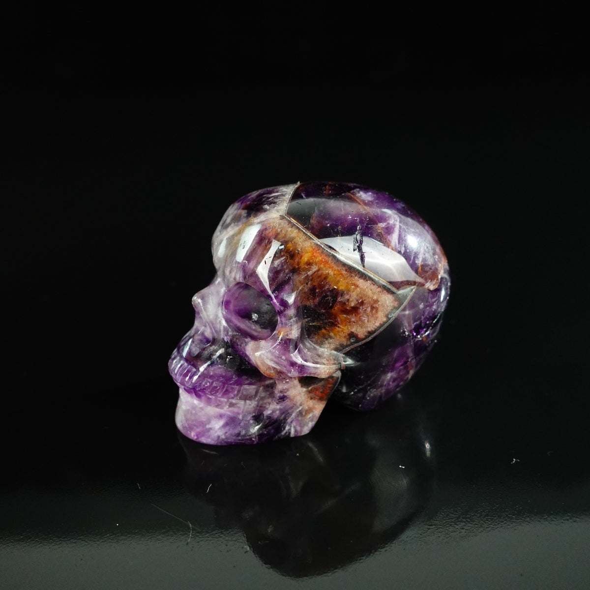 2.2" Amethyst Crystal Skull Carving - Unique Piece #AM02