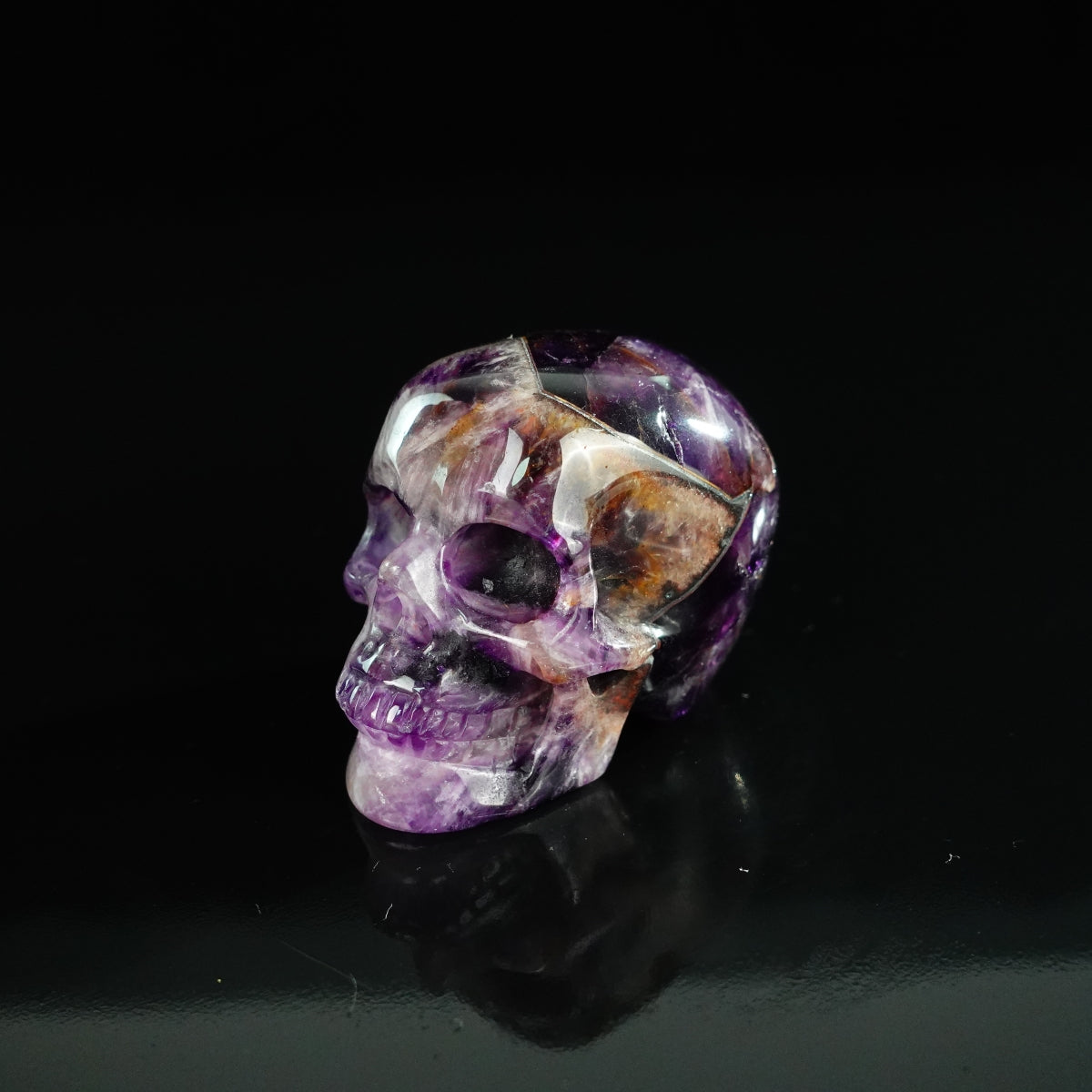 2.2" Amethyst Crystal Skull Carving - Unique Piece #AM02