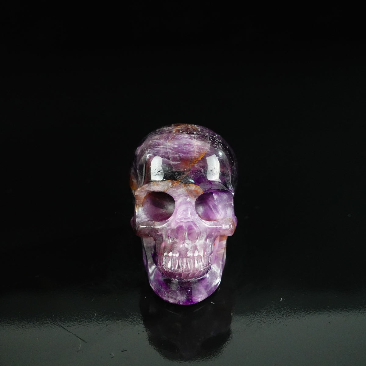 2.2" Amethyst Crystal Skull Carving - Unique Piece #AM03