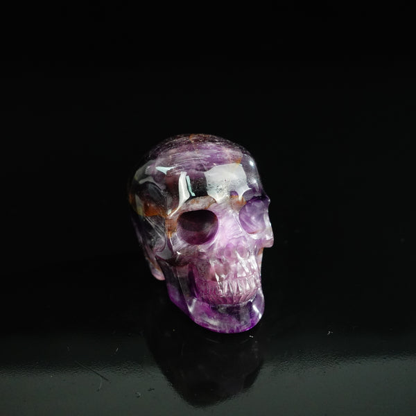 2.2" Amethyst Crystal Skull Carving - Unique Piece #AM03 - alternate view