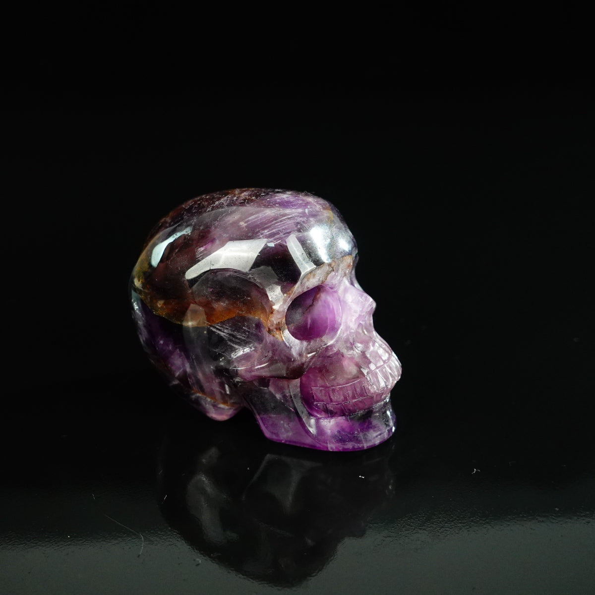 2.2" Amethyst Crystal Skull Carving - Unique Piece #AM03