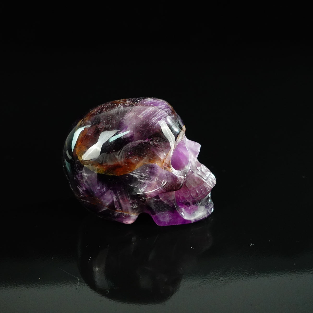2.2" Amethyst Crystal Skull Carving - Unique Piece #AM03