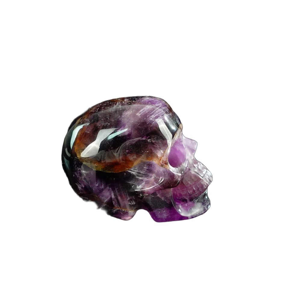 2.2" Amethyst Crystal Skull Carving - Unique Piece #AM03