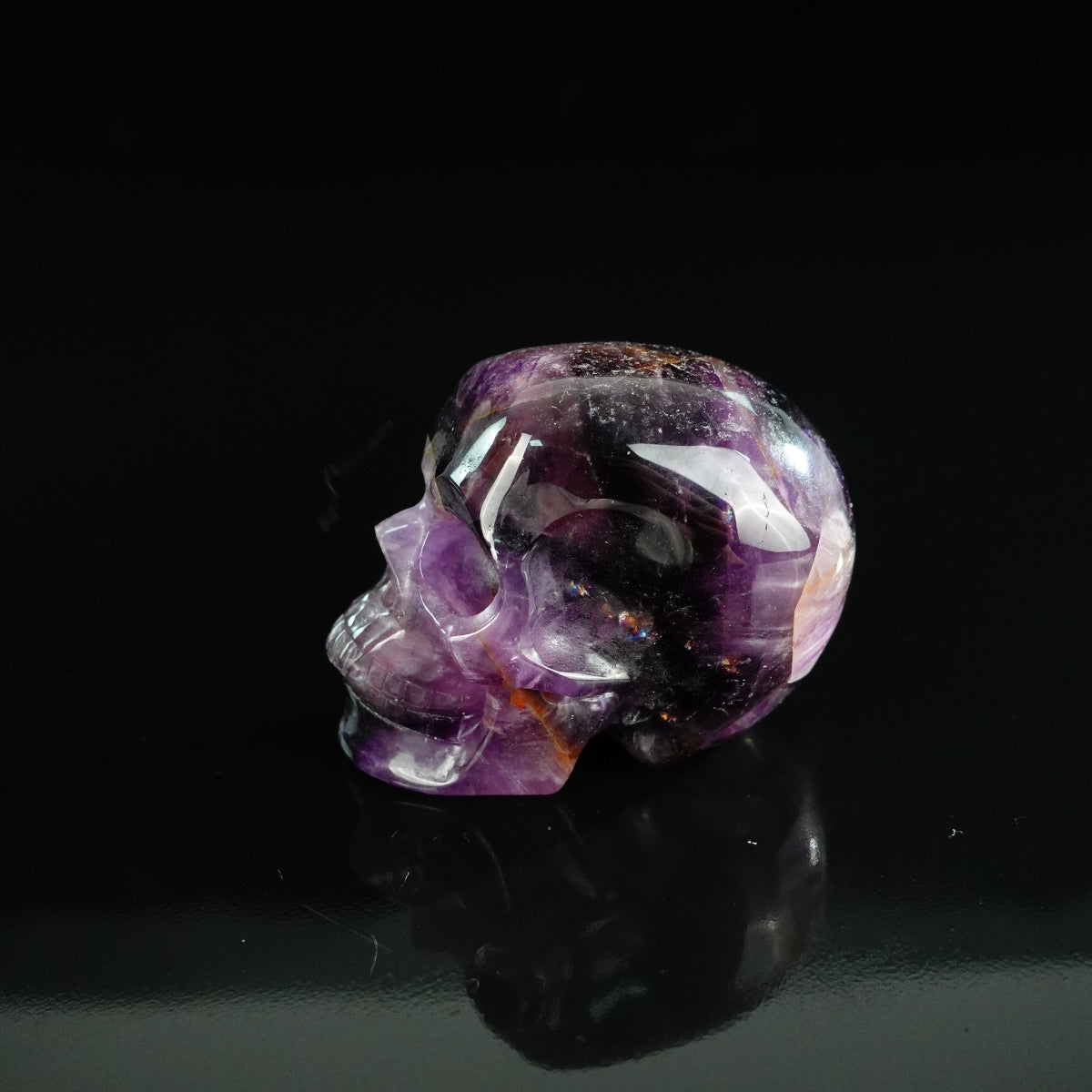 2.2" Amethyst Crystal Skull Carving - Unique Piece #AM03