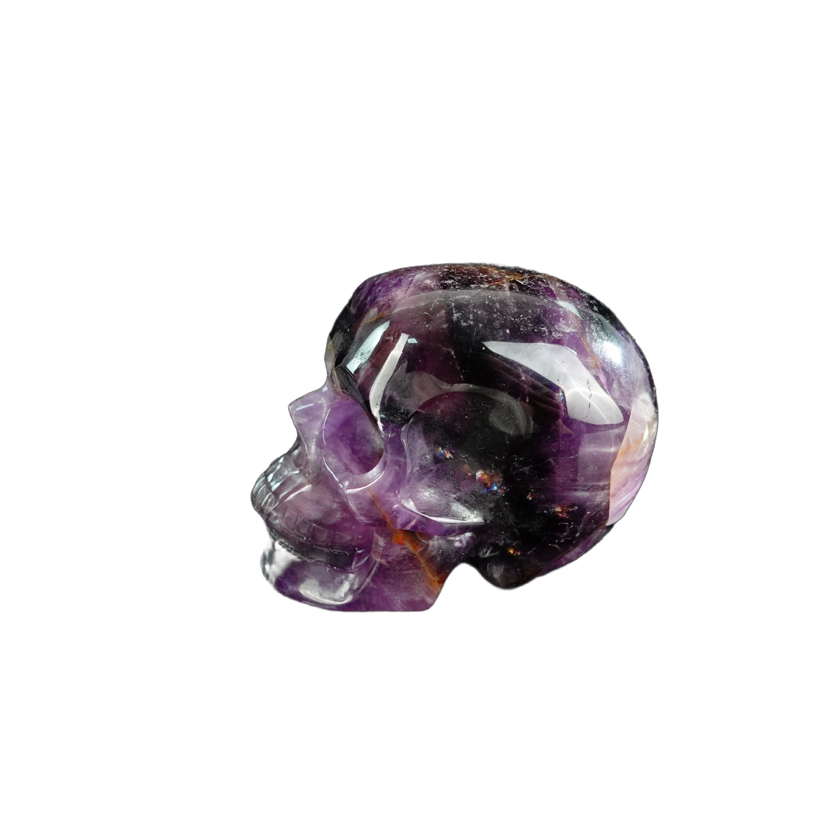 2.2" Amethyst Crystal Skull Carving - Unique Piece #AM03