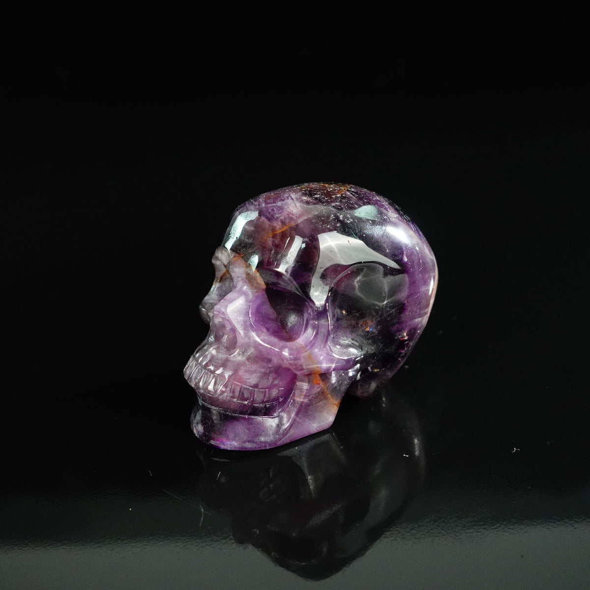 2.2" Amethyst Crystal Skull Carving - Unique Piece #AM03