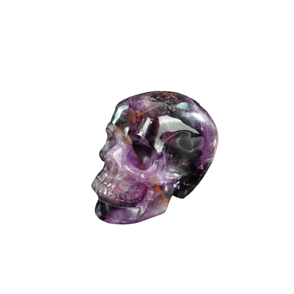 2.2" Amethyst Crystal Skull Carving - Unique Piece #AM03