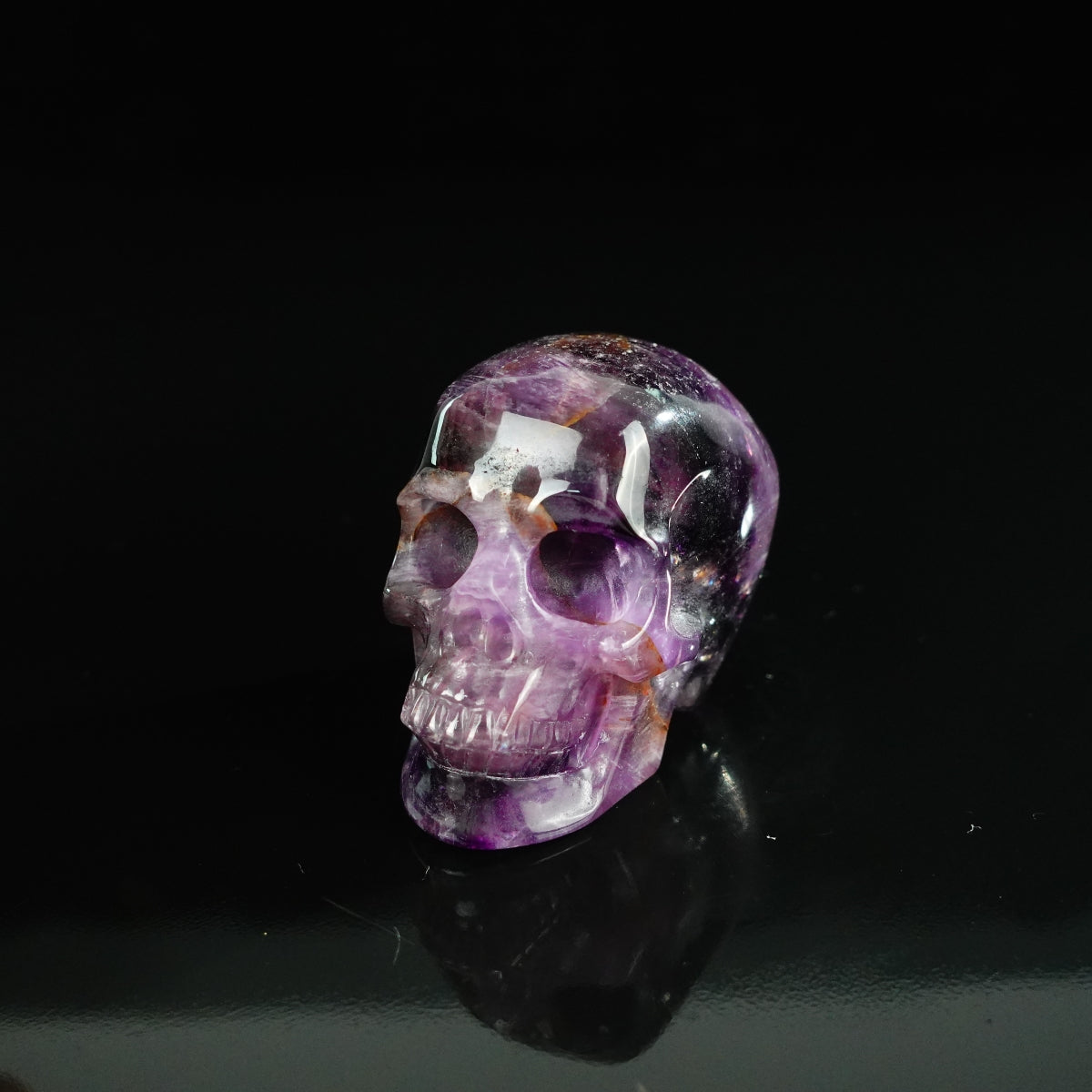 2.2" Amethyst Crystal Skull Carving - Unique Piece #AM03