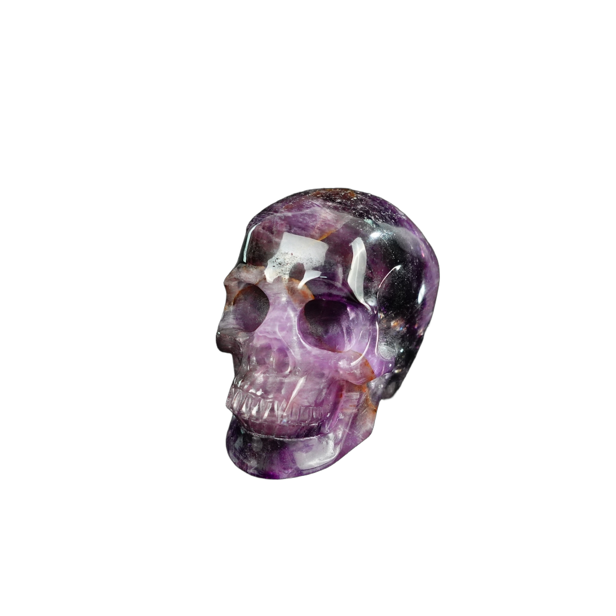 2.2" Amethyst Crystal Skull Carving - Unique Piece #AM03