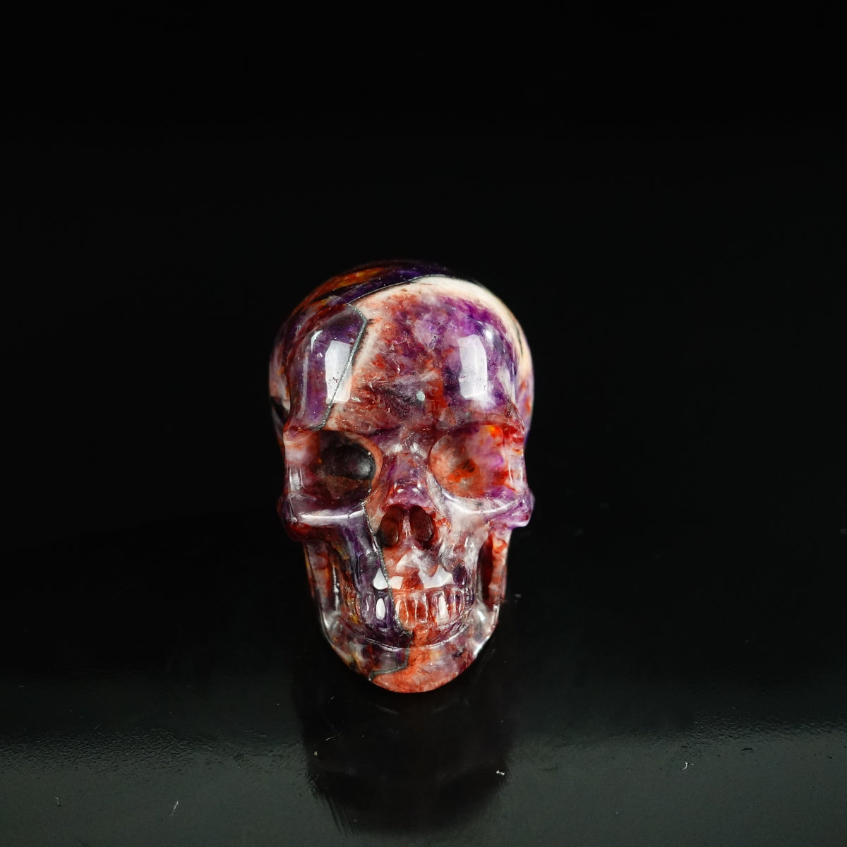 2.2" Amethyst Crystal Skull Carving - Unique Piece #AM04