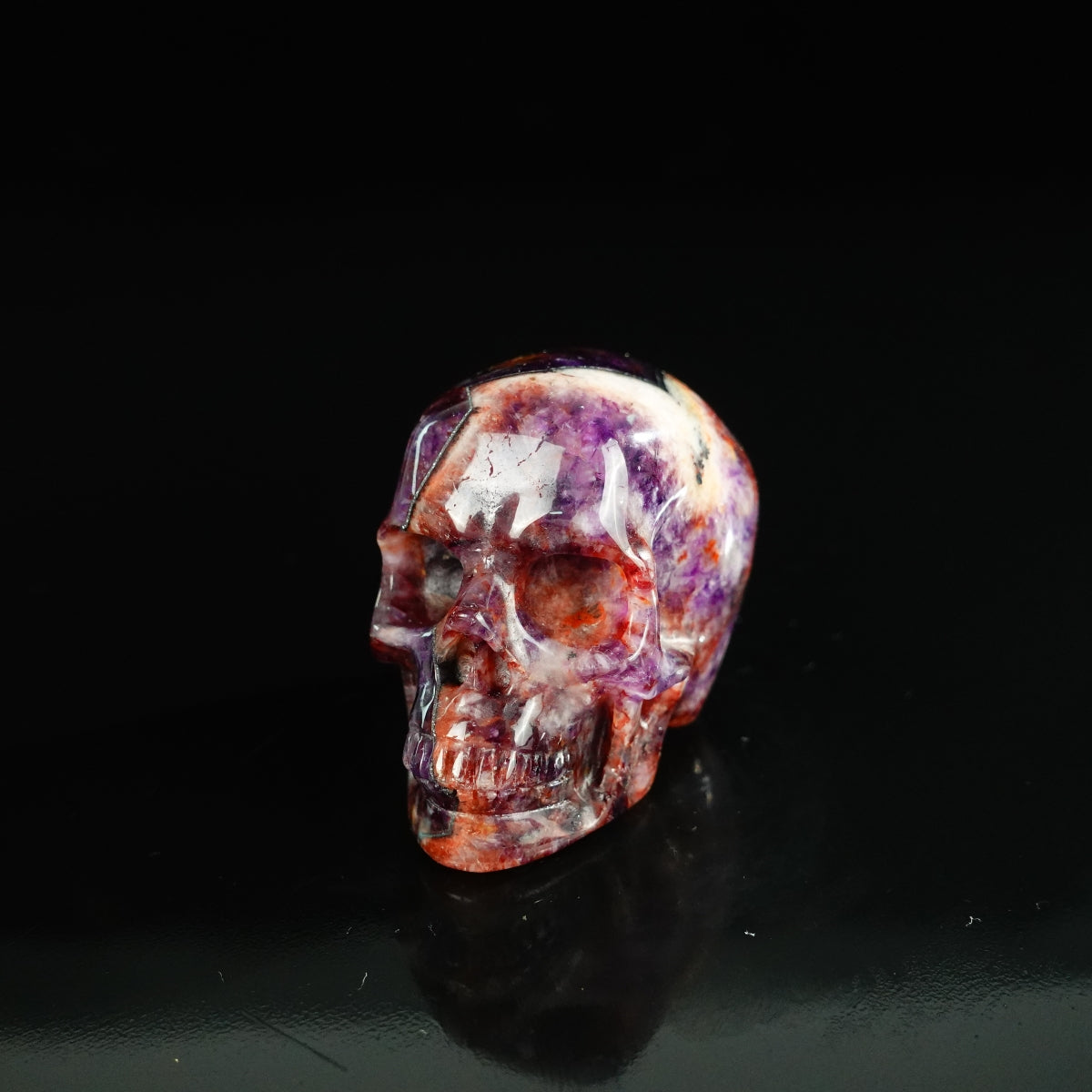 2.2" Amethyst Crystal Skull Carving - Unique Piece #AM04