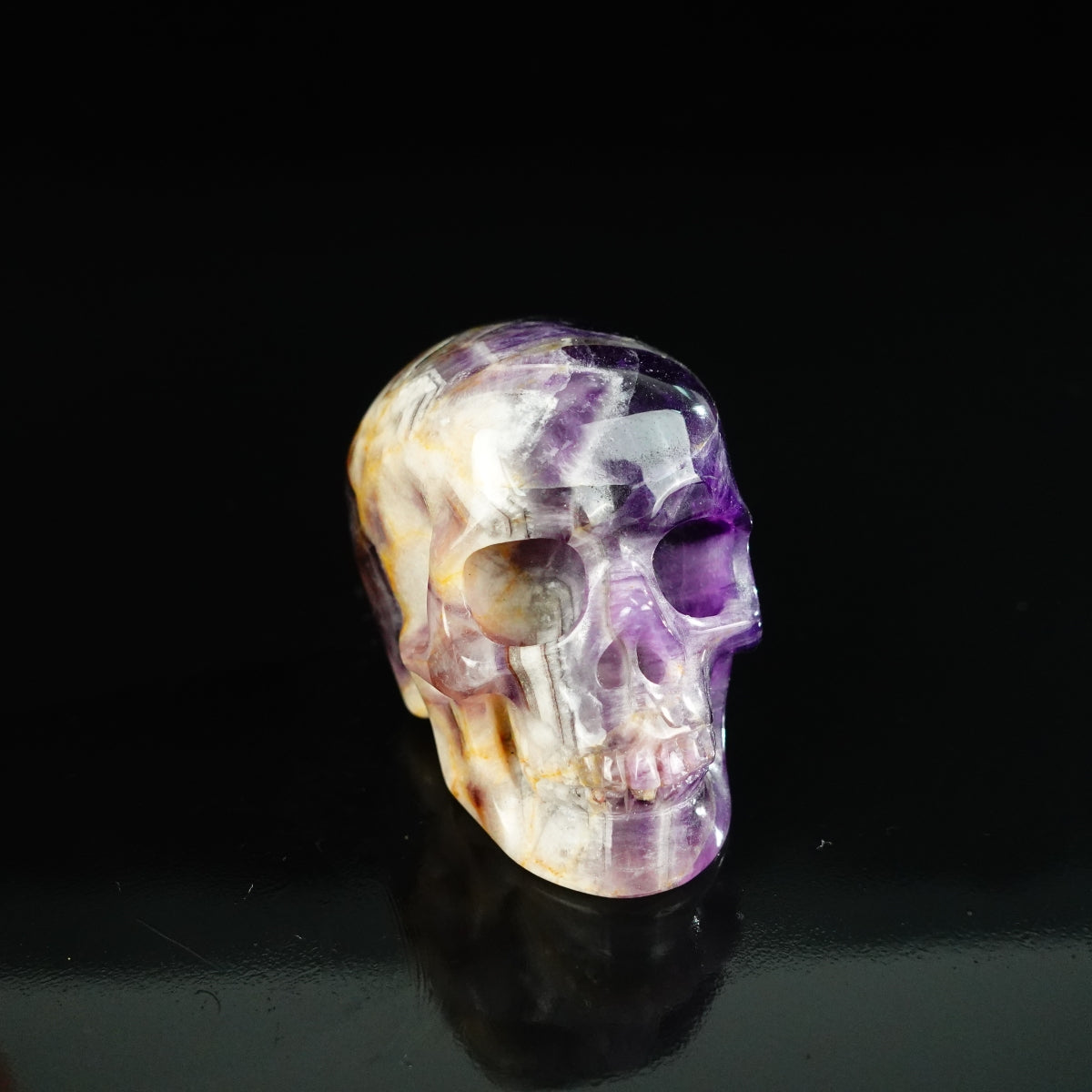 2.2" Amethyst Crystal Skull Carving - Unique Piece #AM06