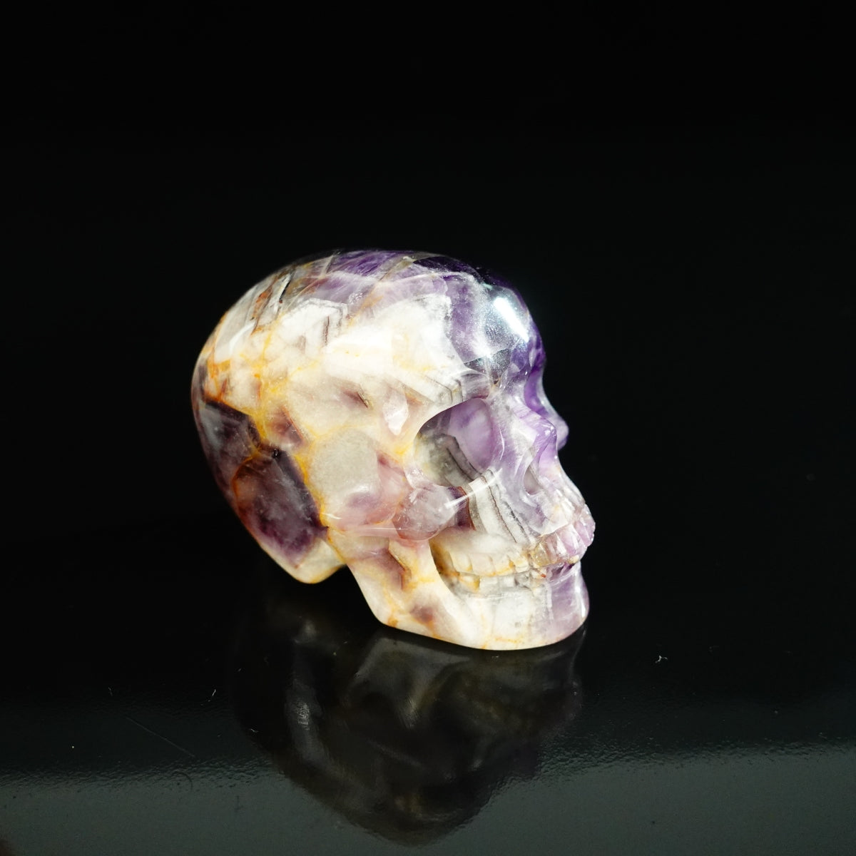 2.2" Amethyst Crystal Skull Carving - Unique Piece #AM06