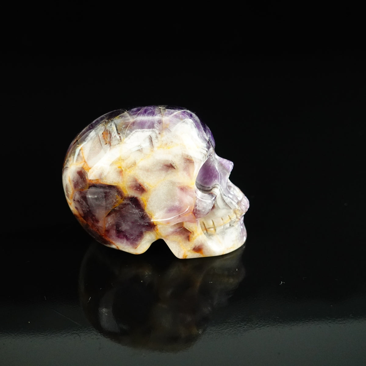 2.2" Amethyst Crystal Skull Carving - Unique Piece #AM06