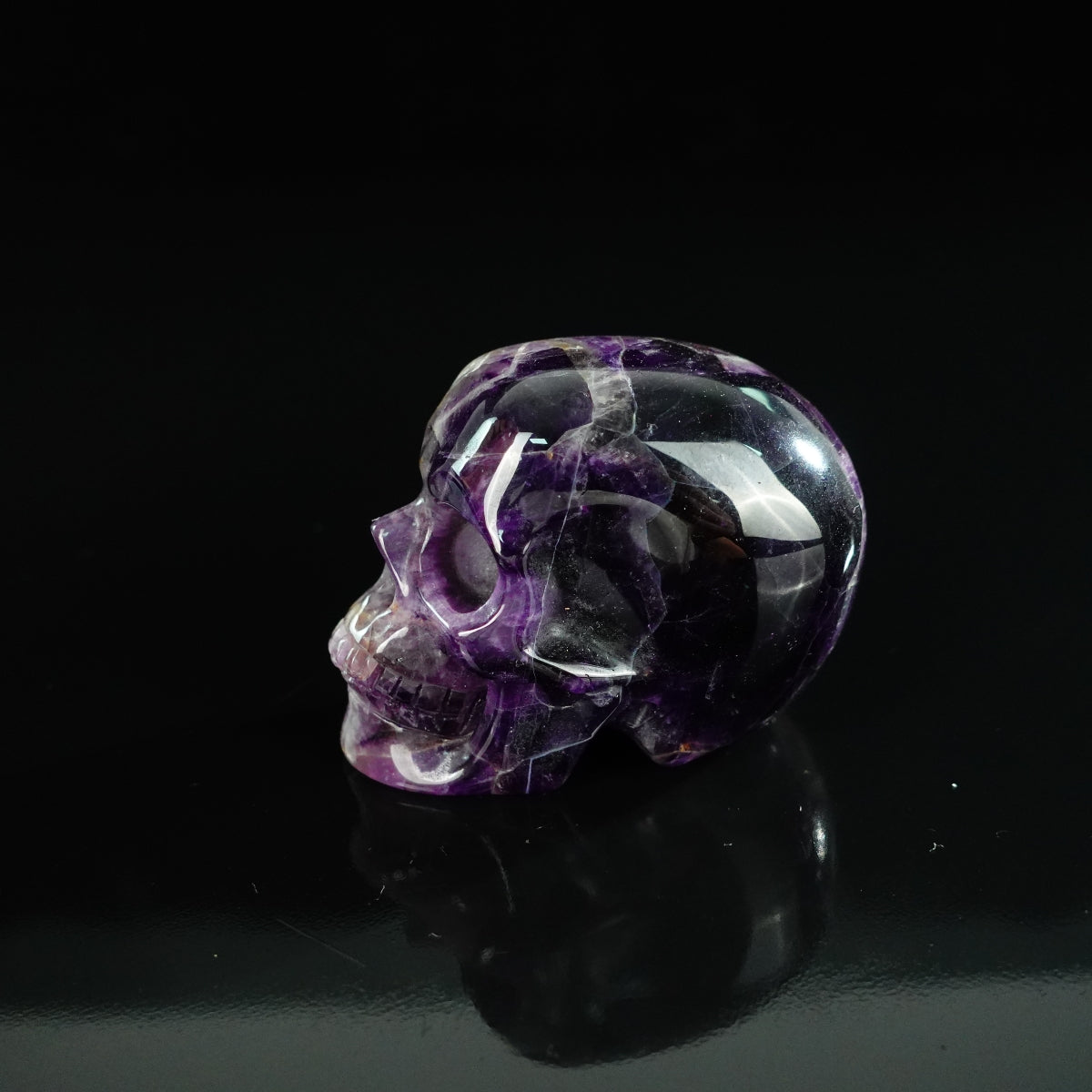 2.2" Amethyst Crystal Skull Carving - Unique Piece #AM06