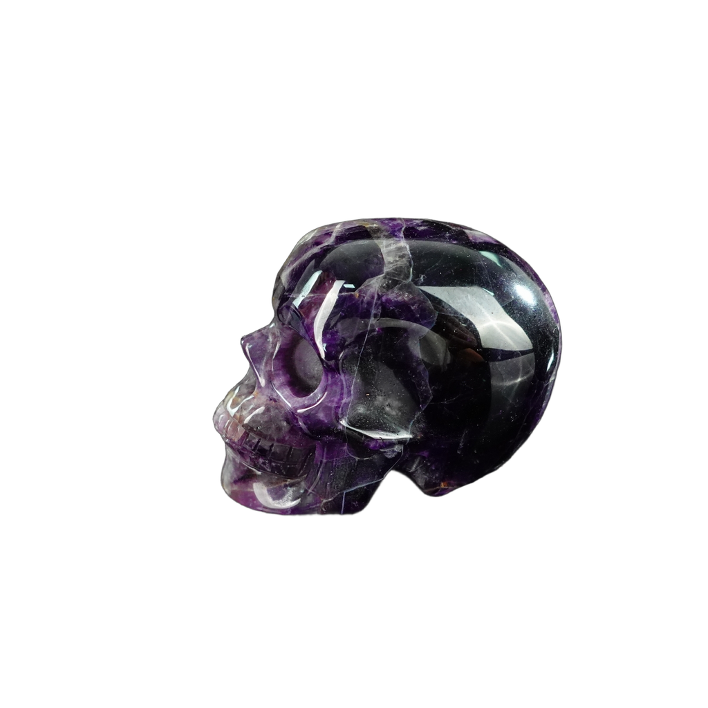 2.2" Amethyst Crystal Skull Carving - Unique Piece #AM06