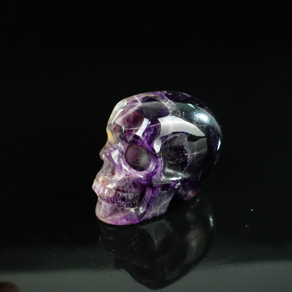 2.2" Amethyst Crystal Skull Carving - Unique Piece #AM06