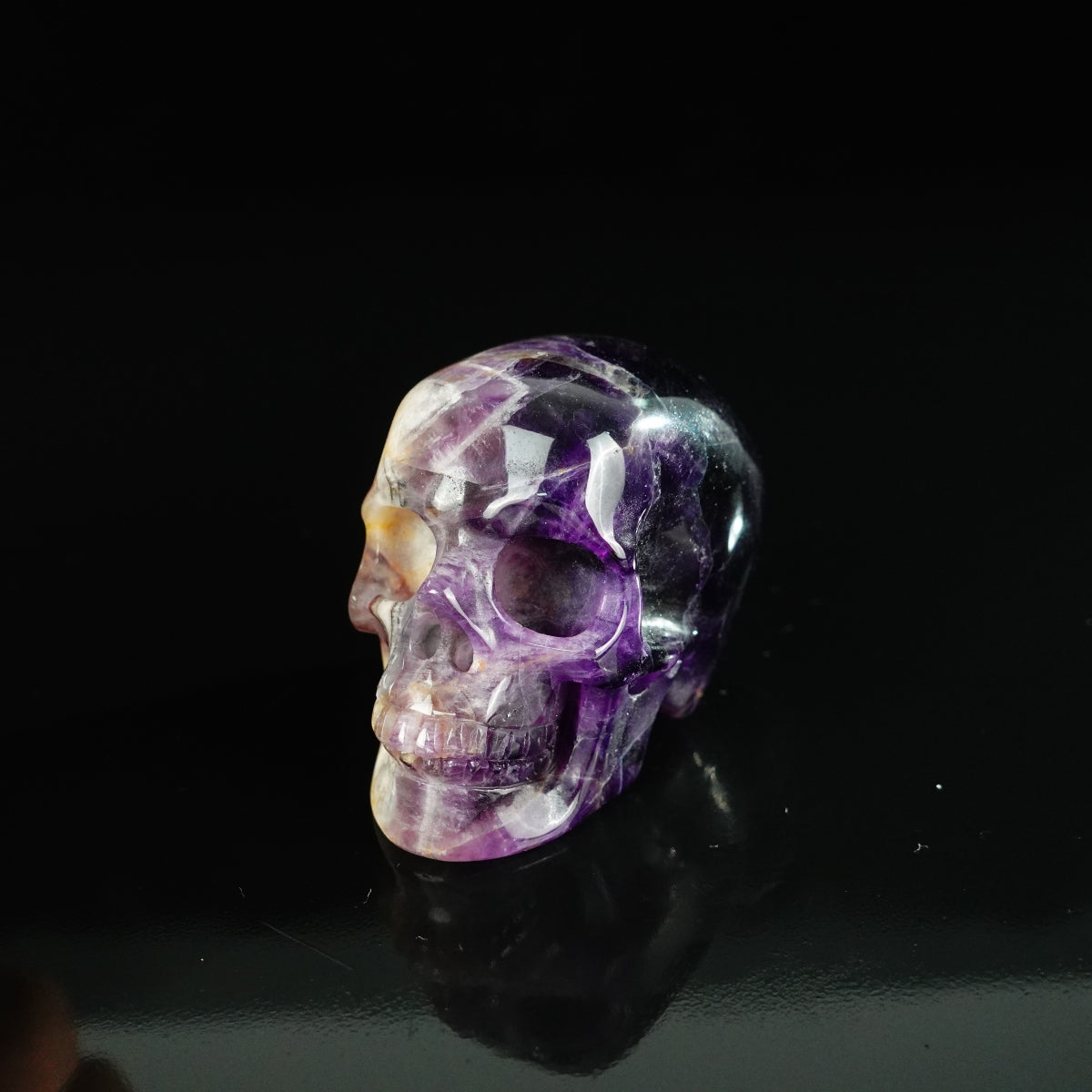 2.2" Amethyst Crystal Skull Carving - Unique Piece #AM06